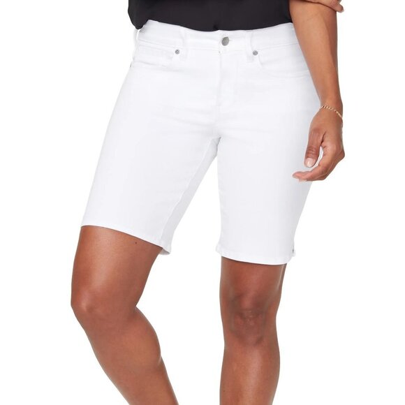 Nydj Ella Denim Shorts in Optic White NWT MSRP $69 Size 2 - Picture 1 of 10